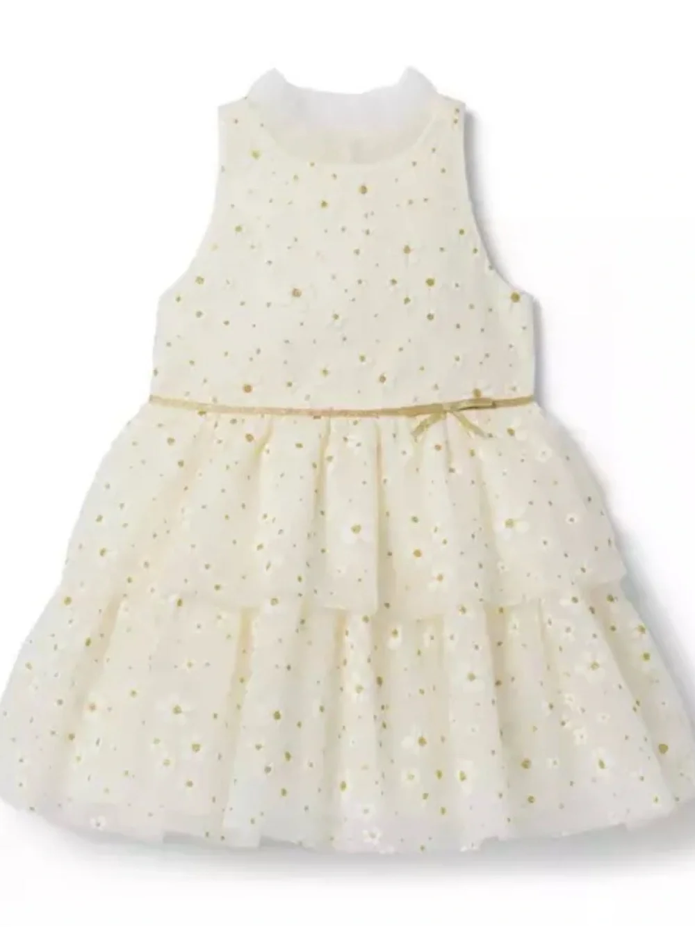 Janie and Jack Daisy The Shimmer Floral Dress Size 6